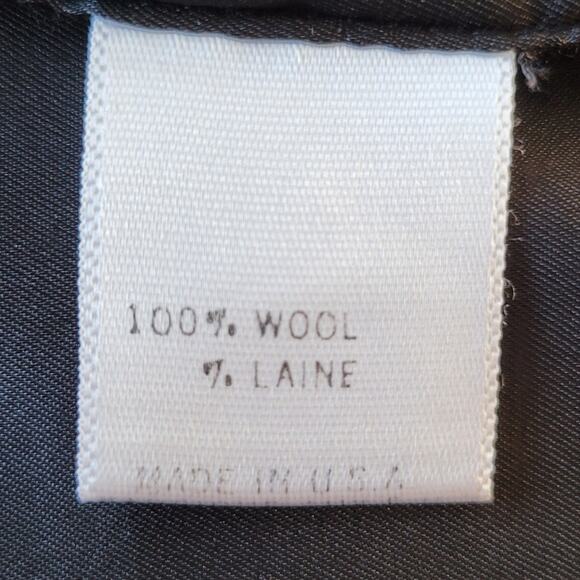 Theory 100% Wool Single Breasted Blazer Contrast Cuffs Size 10 Black Parisian - Picture 10 of 13